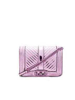 Rebecca Minkoff Metallic Rose-Gold Quilted Crossbody